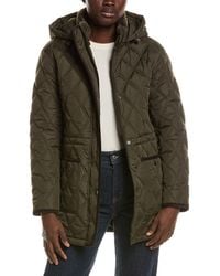 Laundry by Shelli Segal - Snowchic Diamond Quilt Coat - Lyst