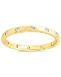 Sterling Forever - 14K Over Cz Mindy Studded Ring - Lyst