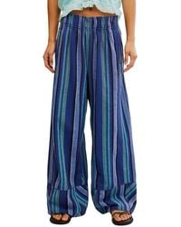 Free People - Days End Solar Linen Stripe Pant - Lyst