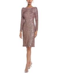 Vince Camuto - Long Sleeve Embellished Mini Dress - Lyst