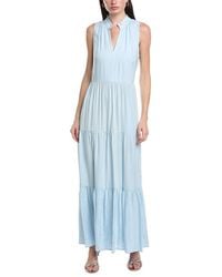 Vince Camuto - V-Neck Sleeveless Tiered Maxi Dress - Lyst