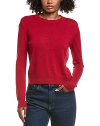 Hannah Rose - Shrunken Crewneck Cashmere-Blend Sweater - Lyst