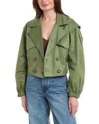 Free People - Looking Glass Crop Trench Coat - Lyst