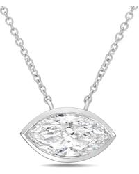 Diana M. Jewels - Diana M. 14K 4.00 Ct. Tw. Lab-Grown Diamond Pendant Necklace - Lyst