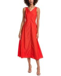 Theory - V-Neck Open Back Dress - Lyst