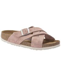 Birkenstock - Lugano Soft Footbed Suede Sandal - Lyst