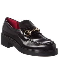 Gucci - Horsebit Leather Platform Loafer - Lyst