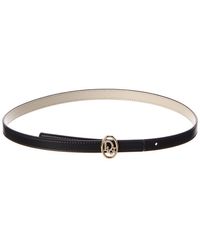 Dior - Oblique Fine Leather Belt - Lyst