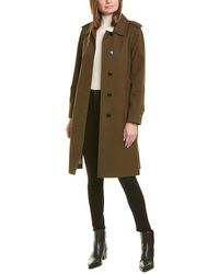 Burberry Tropical Gabardine Belted Car Coat - Black