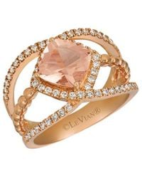 Le Vian - Le Vian 14k Rose Gold 2.08 Ct. Tw. Diamond & Morganite Ring - Lyst