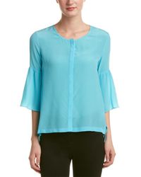 Nissa Silk Shirt - Blue