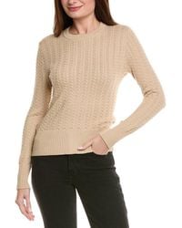 Hannah Rose - Vertical Cable Cashmere-Blend Pullover - Lyst