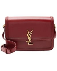 Saint Laurent - Red Calfskin Monogram Solferino Medium Shoulder Bag (authentic Pre-loved) - Lyst