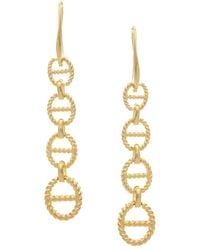 Rivka Friedman - 18k Plated Cz Marine Link Earrings - Lyst