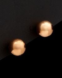 Italian Gold - 14k Italian Rose Gold Ball Studs - Lyst