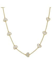 Sabrina Designs - 14k Mother-of-pearl Station Heart Necklace - Lyst