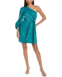 Ted Baker - One-shoulder Linen-blend Mini Dress - Lyst