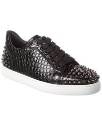 Christian Louboutin - Vieira 2 Croc-embossed Leather Sneaker - Lyst