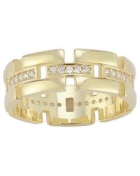 Chloe and Madison - 14k Over Silver Cz Bold Link Ring - Lyst