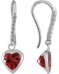 Gem Spark - 14K 2.00 Ct. Tw. Diamond & Garnet Earrings - Lyst