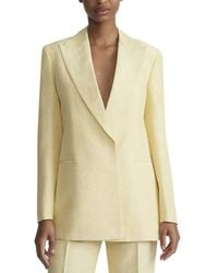 Lafayette 148 New York - Peak Lapel Linen-Blend Blazer - Lyst
