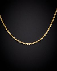 Italian Gold - 14K Italian 1.9Mm Semi-Solid Rope Necklace - Lyst