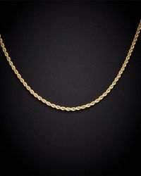 Italian Gold - 14K 1.9Mm Semi-Solid Rope Necklace - Lyst
