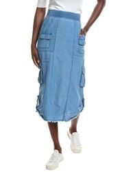 XCVI - Chesney Linen-Blend Midi Skirt - Lyst