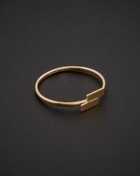 Italian Gold - 14k Petite Double Bar Ring - Lyst