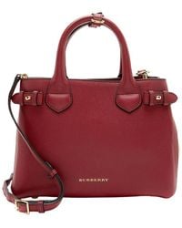 Burberry - Leather House Check Banner Small Tote (Authentic Pre-Loved) - Lyst
