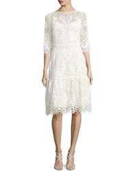 Temperley London Temperley Lace Sheath Dress - White