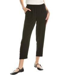 Eileen Fisher - Petite High Waisted Silk Tap Ankle Pant - Lyst