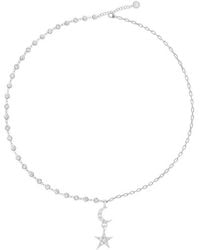 Glaze Jewelry - Silver Moon & Star Necklace - Lyst