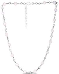 Italian Silver - Piazza Di Spagna Freshwater Pearl Bead Necklace - Lyst