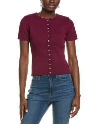 Endless Rose - Scalloped Accent Button Top - Lyst