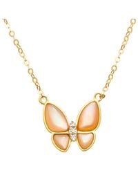 Maitre De Diamant - 18K 0.02 Ct. Tw. Diamond & Pearl Necklace - Lyst