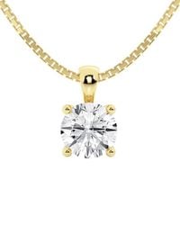Lab Grown Diamonds - 14k 0.50 Ct. Tw. Lab-grown Diamond Pendant Necklace - Lyst