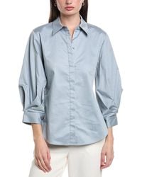 Lafayette 148 New York - Cuffed Short Sleeve Blouse - Lyst