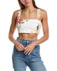 Hemant & Nandita - Linen-Blend Corset Top - Lyst