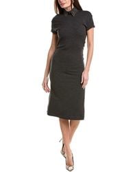 Brunello Cucinelli - Wool & Silk-blend Midi Dress - Lyst