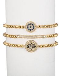 Eye Candy LA - Luca Titanium Cz 3pc Stretch Bracelet Set - Lyst