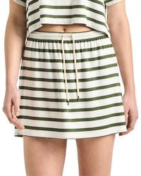 10 Crosby Derek Lam - Melina Striped French Terry Jersey Mini Skirt - Lyst