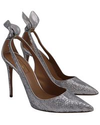 Aquazzura - Leather Bow Tie Sequined Pump (authentic Pre-loved) - Lyst