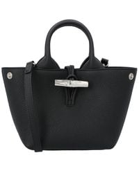 Longchamp - Le Roseau Extra Small Leather Handbag - Lyst