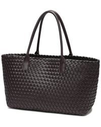 Tiffany & Fred Paris - Large Hand-Woven Leather Tote - Lyst