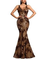 Luna Tuccini - Embellished Maxi Dress - Lyst
