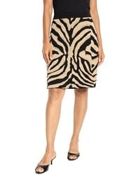 NIC+ZOE - Animal Jacquard Knit Skirt - Lyst