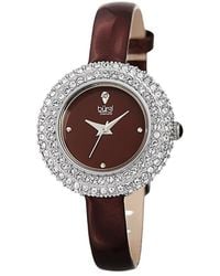 Burgi - Burgi Swaroski Encrusted & Diamond Marker Watch - Lyst