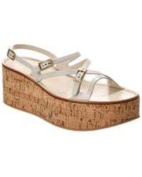 Tod's - Leather Wedge Sandal - Lyst