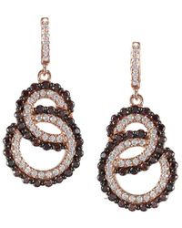 Suzy Levian CZ Jewelry - Suzy Levian Silver Cz Drop Earrings - Lyst